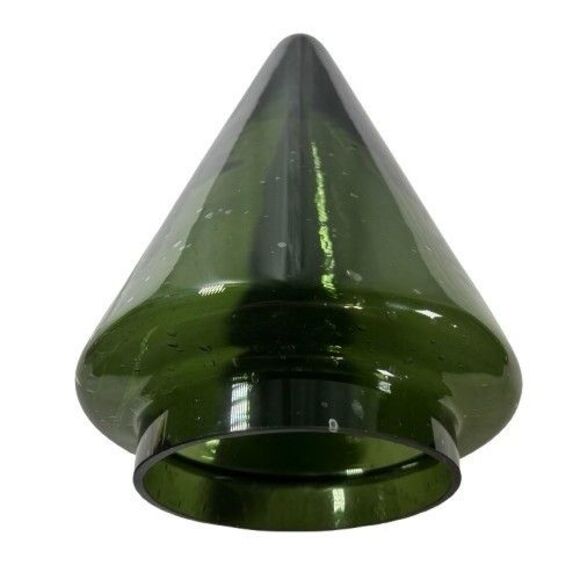 Lg Christmas Tree Art Glass Table Decoration Controlled Bubbles Hand Blown 11.5" - Picture 5 of 11